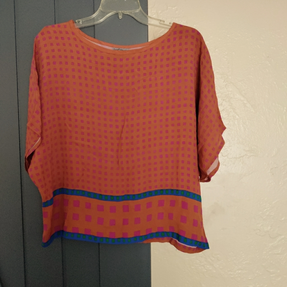 Anthropologie Colorful Blouse Size S